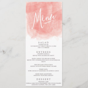 Menü-Karte für Wasserfarben Menükarte