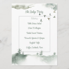 Menü-Karte "Snowy Winter Scene" Menükarte