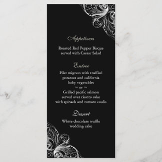 Menü-Karten für Hochzeiten Elegantes Monogramm Sch Menükarte
