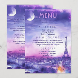Menü + lieblicher Text Amour Éternel  Menükarte