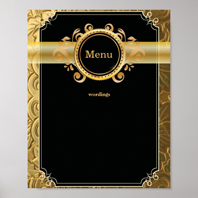 Menü Poster (Vorne)