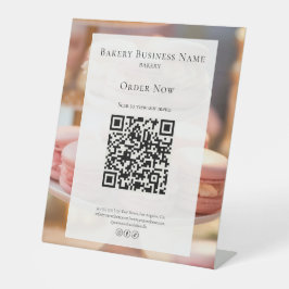 Menü QR für die Prüfung von Bäckereien Sockelschild