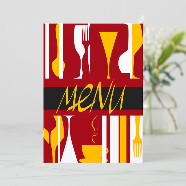 Menü "Retro" Einladung (Von Creator hochgeladen)