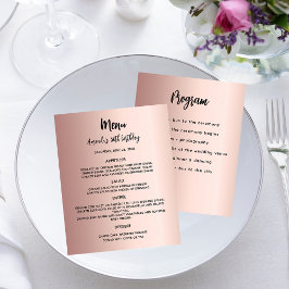 Menü Rose Gold Geburtstagsparty Budget