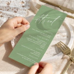 Menü "Sage Green Wedding" Menükarte<br><div class="desc">*** Bitte geben Sie H012 in den Shop Suche nach allen passenden Artikeln *** oder besuchen Sie unsere Seite Grün Minimalistische Sammlung. *** Dieses hochwertige Design ist einfach zu anpassen, um Ihre Hochzeitsfarben, Stile und Thema. Für weitere Anpassungen klicken Sie bitte auf den Link "Edit using Design Tool" und verwenden...</div>