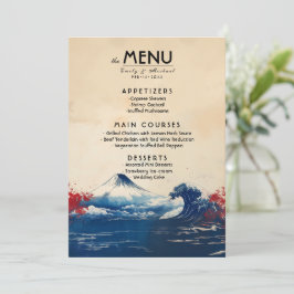 Menü + schöner Text Japonesque Harmonie mit Fuji Menükarte