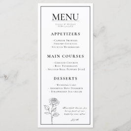 Menü + schöner Text Zeitlos Blühen Menükarte