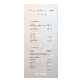 Menü "Service" der eleganten Branch Salon-Preislis