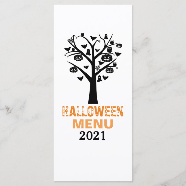 Menü "Spuk Forest Halloween" Menükarte (Vorderseite)
