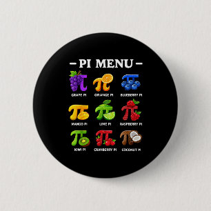 Menü Tag 3,14 Mathelehrer Symbol lustiger Pie Pun Button