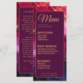 MENU + Text @ Back Celestial Elegance Marble Menükarte