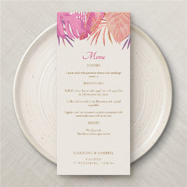 Menü "Tropical Beach Pink Wedding"