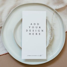 Menü und Programmausdruck Dankeskarte