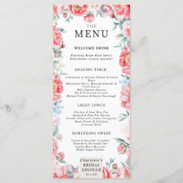 Menü "Watercolor Peak Brautparty" Menükarte