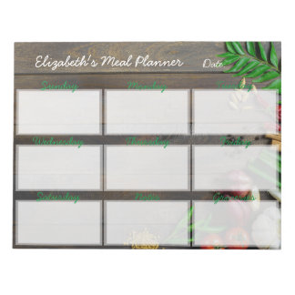 Menü "Weekly Planner Editor" Notizblock