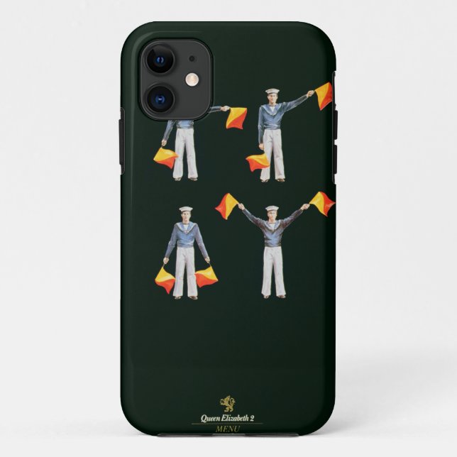 Menüabdeckung an Bord vom QE2 (Farbelitho) Case-Mate iPhone Hülle (Rückseite)