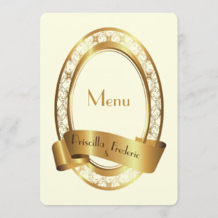 Menühochzeit, Menüsitzung, großes gatsby; Menükarte