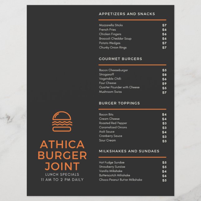 menükarte (Vorderseite)