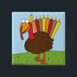 Menurkey Button<br><div class="desc">Dieses Button kennzeichnet ein Bezaubern,  charismatisches Menurkey (Kombination Menorah und die Türkei),  zur Feier des Chanukah-Erntedank Kreuzfeiertags dieses Jahr.</div>