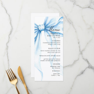 Menus for a modern baby shower. menükarte
