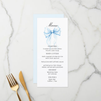 Menus for a modern baby shower. menükarte