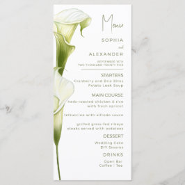 Menus for a modern wedding. menükarte