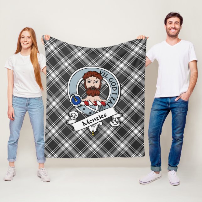 Menzies Clan Abzeichen Tartan Kariert Fleecedecke (Beispiel)