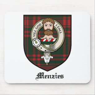 Menzies Clan-Wappen-AbzeichenTartan Mousepad