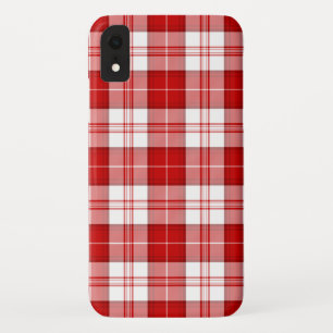 Menzies-Tartan rot weiß kariert Case-Mate iPhone Hülle