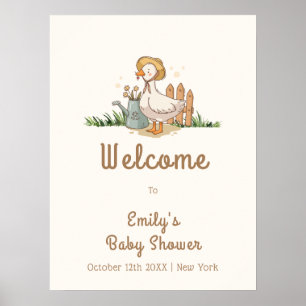 Meodow Little Duckling Garten Baby Shower Willkomm Poster