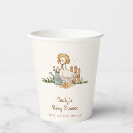 Meodow Vintag Little Duckling Garden Babydusche Pappbecher