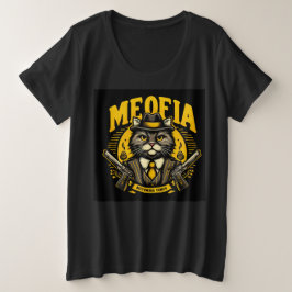 MEOFIA Niedlich Gangsta Cat Große Größe T-Shirt
