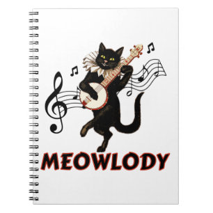 Meolody Cat Music Guitar Notizblock