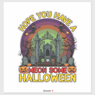 Meon Einige Halloween-Friedhofstor-Monster-Kürbis Aufkleber