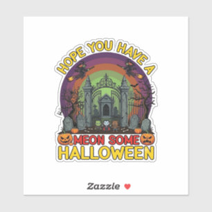 Meon Einige Halloween-Friedhofstor-Monster-Kürbis Aufkleber
