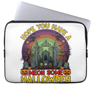 Meon Einige Halloween-Friedhofstor-Monster-Kürbis Laptopschutzhülle