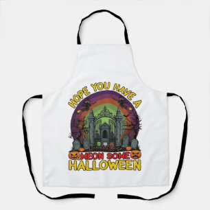 Meon Einige Halloween-Friedhofstor-Monster-Kürbis Schürze