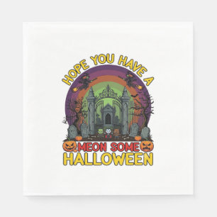 Meon Einige Halloween-Friedhofstor-Monster-Kürbis Serviette