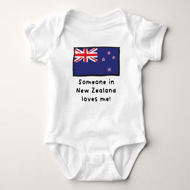 meone in neuseeländischen Lieben Me New Zealandisc Baby Strampler (Vorderseite)