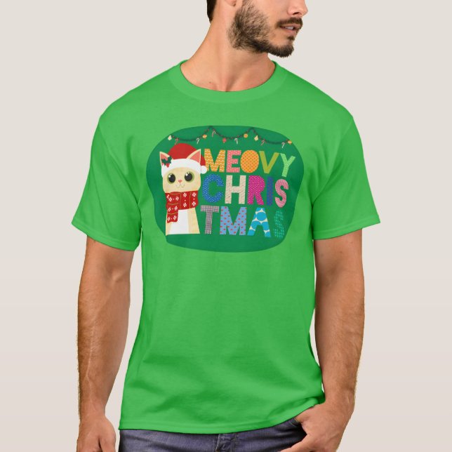 Meovy Christmas Vintag T-Shirt (Vorderseite)