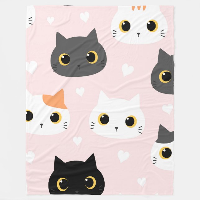 Meow 60x80 Fleece Blanket (Vorderseite)