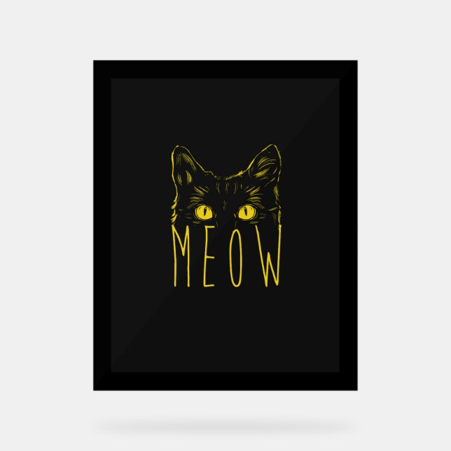 Meow Acrylschild (Vorderseite)