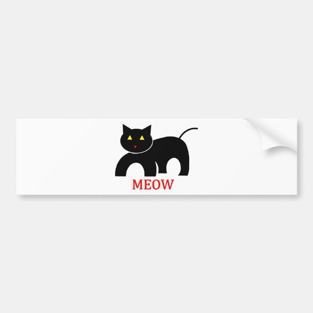 Meow Autoaufkleber (Vorne)