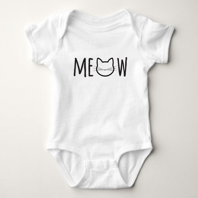 Meow Baby Strampler (Vorderseite)
