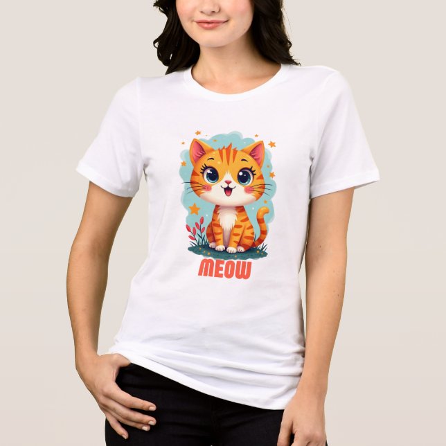 Meow Bella + Leinwand T - Shirt der Frau - Zweckmä (Vorderseite)