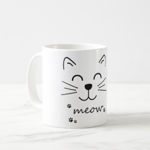 Meow Cat Face glückliche felsige Tasse