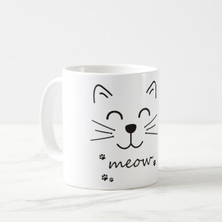 Meow Cat Face glückliche felsige Tasse