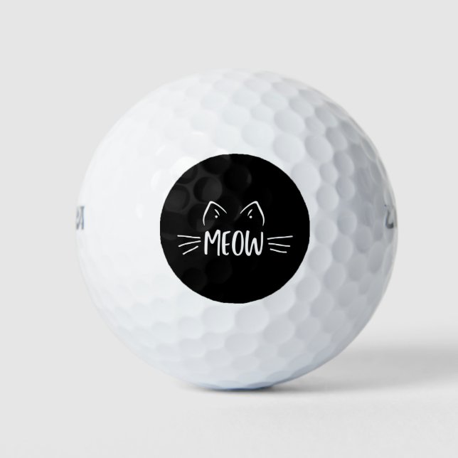 Meow Cat Golfball (Vorderseite)