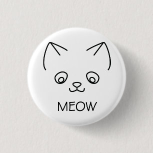 MEOW CAT IN SCHWARZ BUTTON