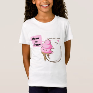 Meow Cat Liebe Ice Creme T-Shirt